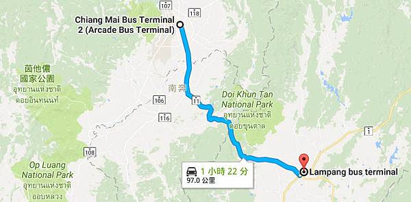 Chiang Mai Bus Terminal to Lampang MAP.jpg