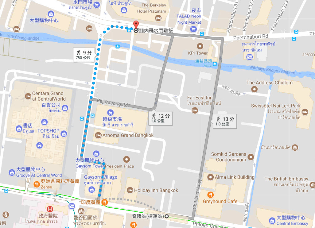 Ko-Ang Kaiton Pratunam曼谷水門海南雞飯map