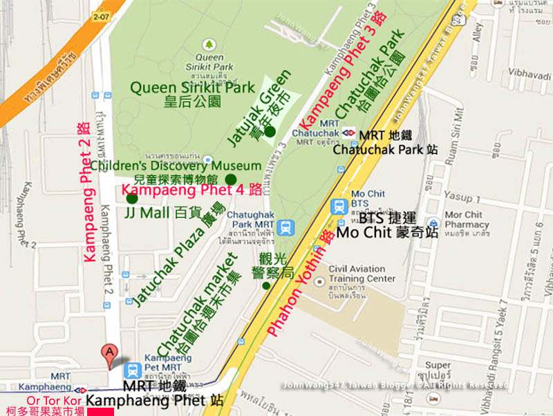 Chatuchak Park Kamphaeng Phet MAP