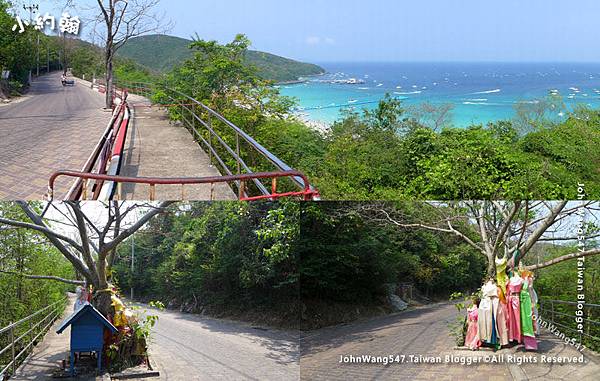 Tawaen Beach local temple and View