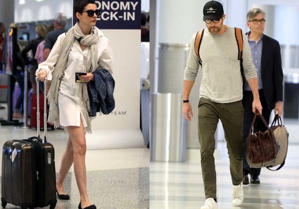 Ryan Reynold Anne Hathaway airport look