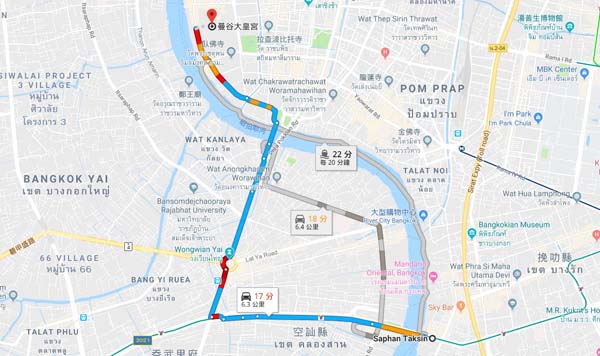 Thailand Bangkok Grand Palace MAP