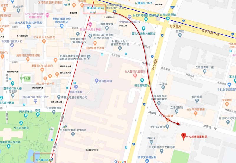 外交部領事事務局地圖map