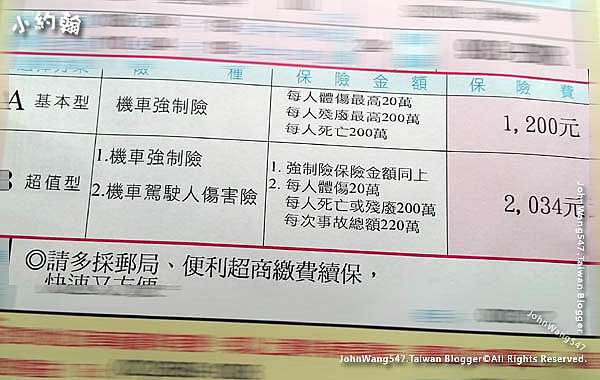 車籍資料 想換機車強制險的保險公司 卻找不到行照 如何線上查詢機車車籍資料 出廠日期 發照日期 小約翰就愛泰國自由行