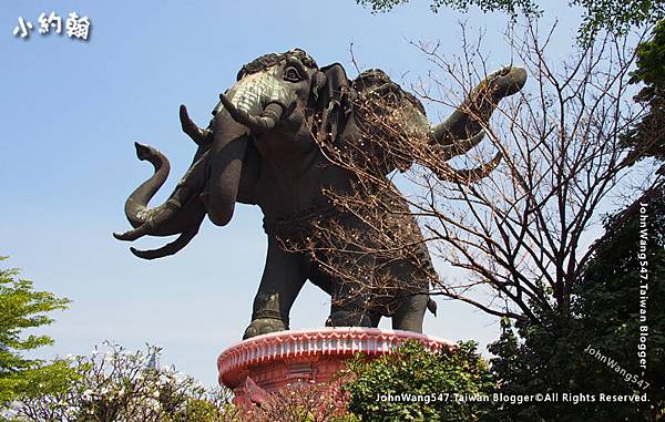 曼谷南郊景點]曼谷三頭象神博物館The Erawan Museum巨型石雕象頭神,大