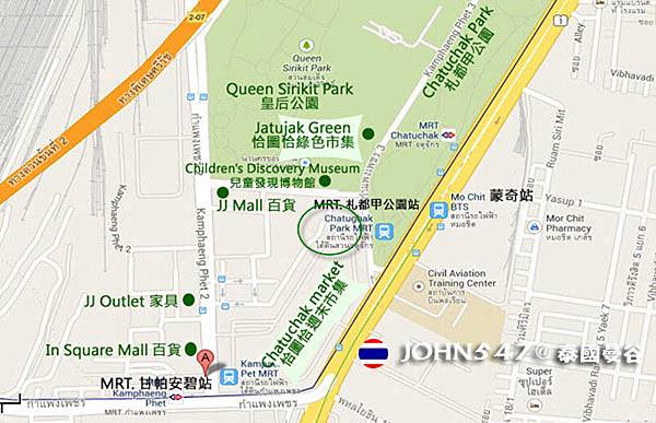 Chatuchak weekend market mo chit map