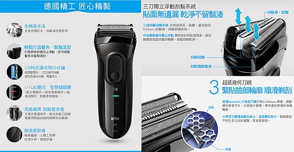 BRAUN 3020S電動刮鬍刀特色.jpg