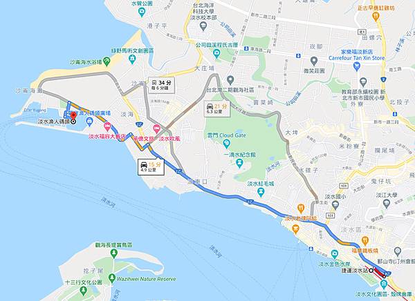 淡水捷運到漁人碼頭map.jpg