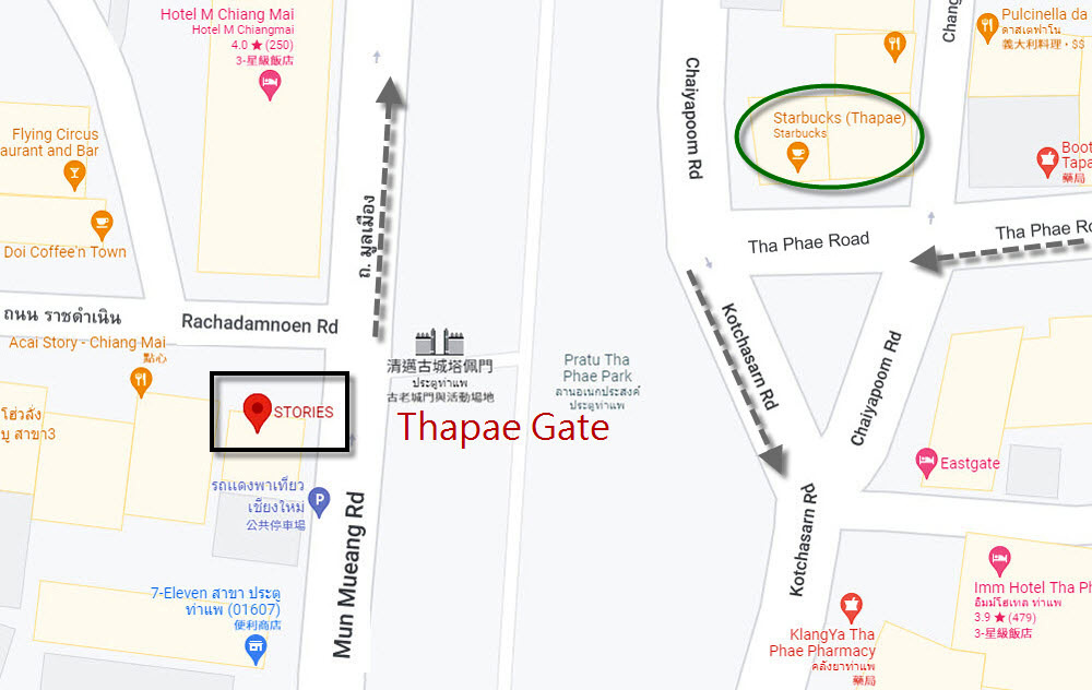 STORIES Cafe Starbucks(Thapae Gate)Chiang Mai map.jpg