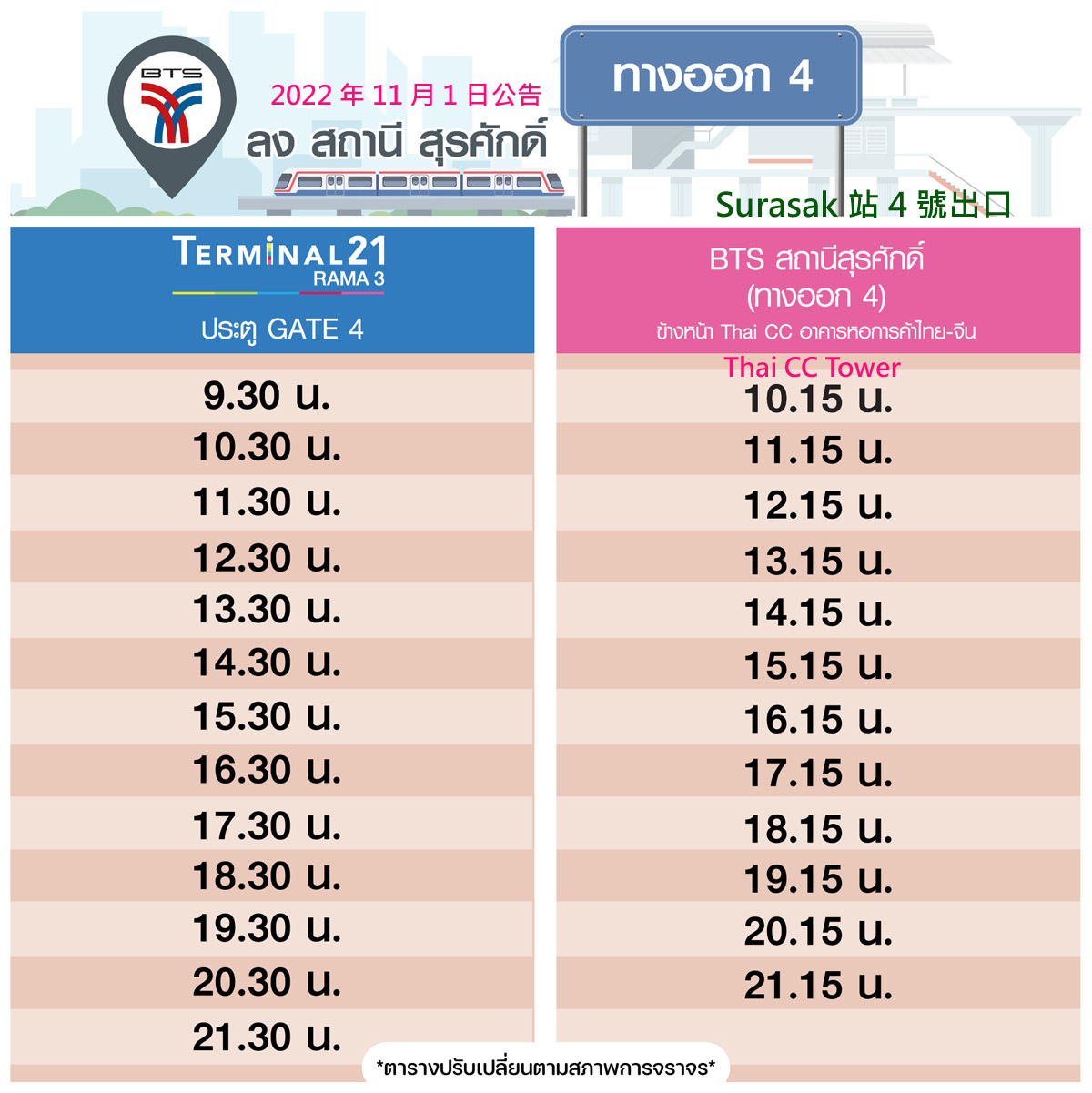 Terminal 21 Rama 3曼谷航站21拉瑪三百貨接駁車時間.jpg