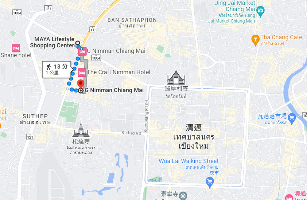 G Nimman Hotel Chiang Mai map.jpg