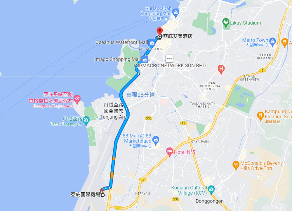 Le Meridien Kota Kinabalu Hotel亞庇艾美酒店MAP.jpg