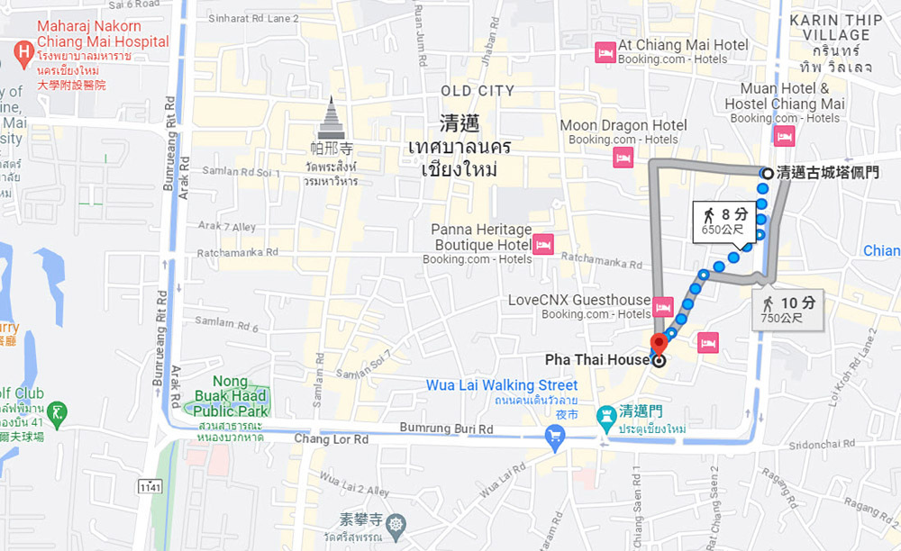 清邁帕泰之家旅館Pha Thai House Hotel Chiang Mai map.jpg