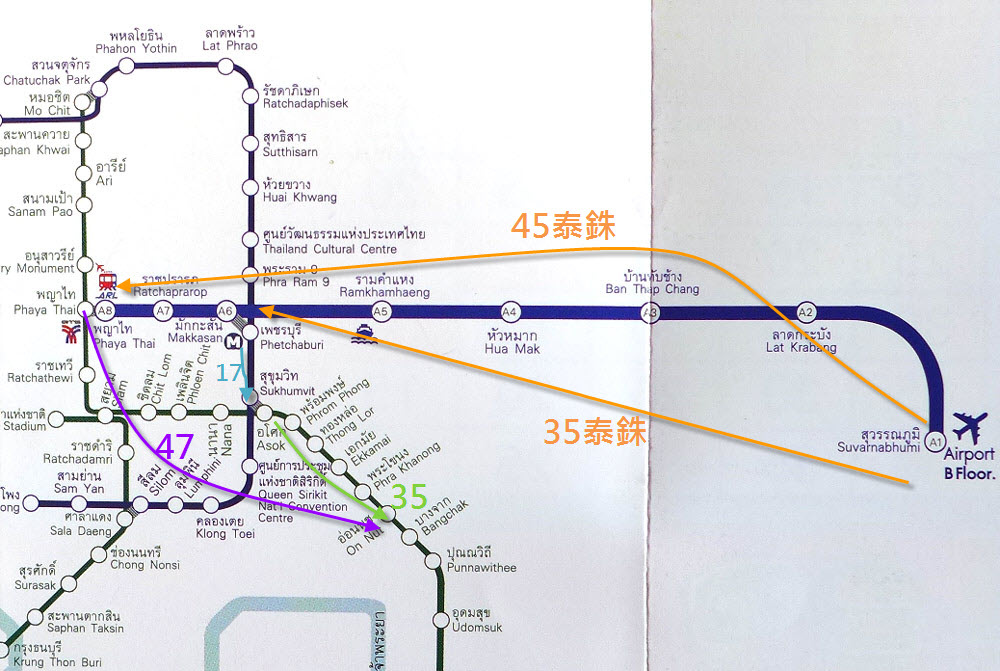 Bangkok Airport Rail Link曼谷機場快線票價.jpg