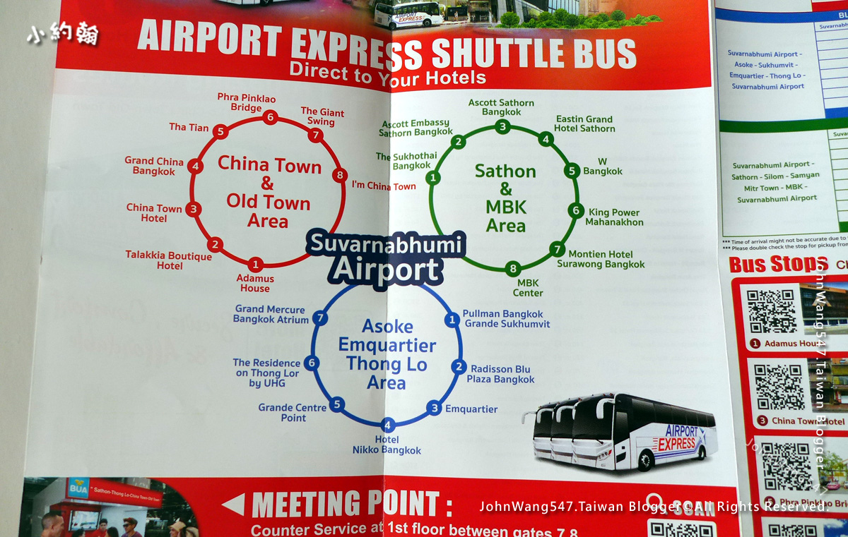 曼谷機場巴士BKK Airport Express bus3routes.jpg