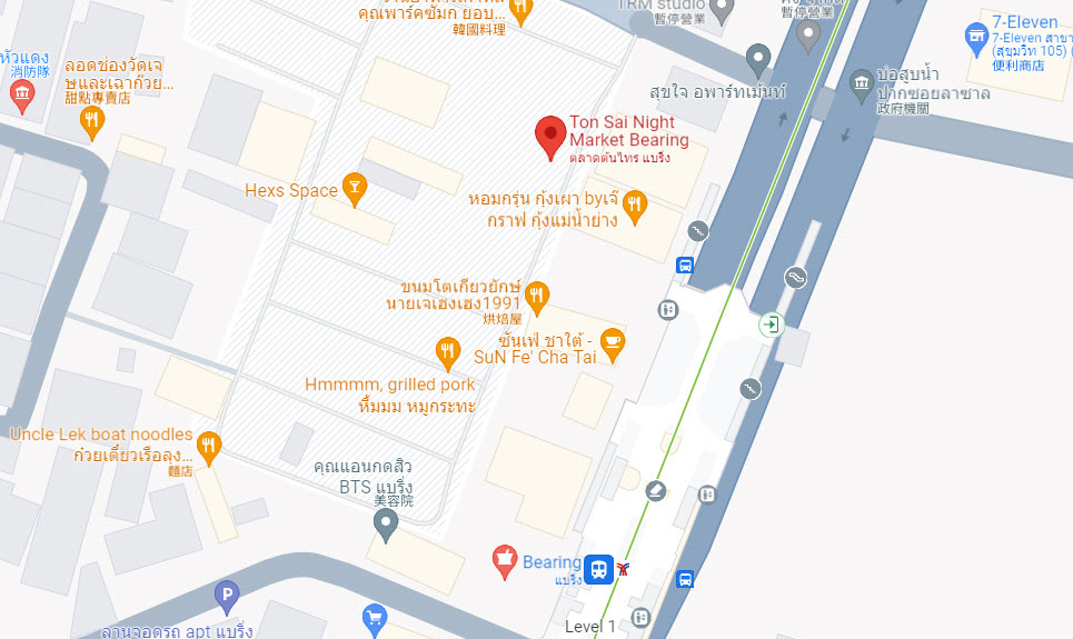 Ton Sai Night Market(Tonsai Market)Bearing MAP.jpg