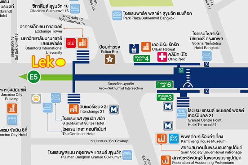 Lek Massage shop asok Bangkok map2.jpg