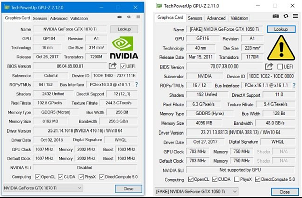 假顯卡太猖獗新版GPU-Z將揭穿它_.PNG