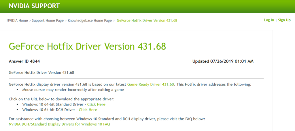 NVIDIA顯示卡驅動程式GeForce Hotfix driver 431.68 Hotfix.PNG