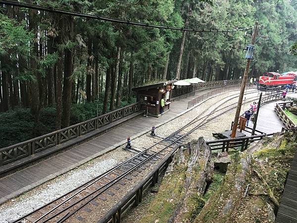 我們在這邊等到火車離開後才開始登