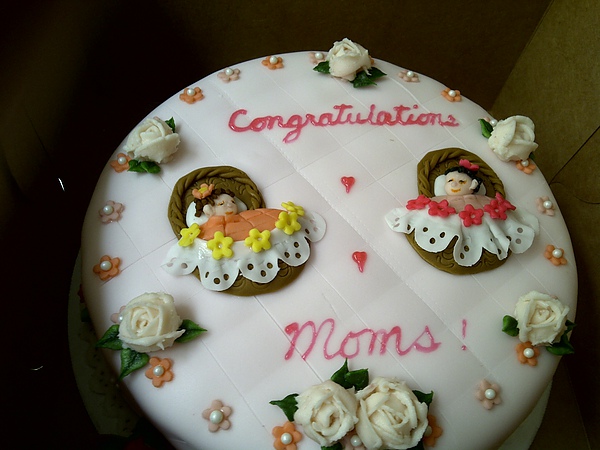 Baby Shower Cake - with Roses