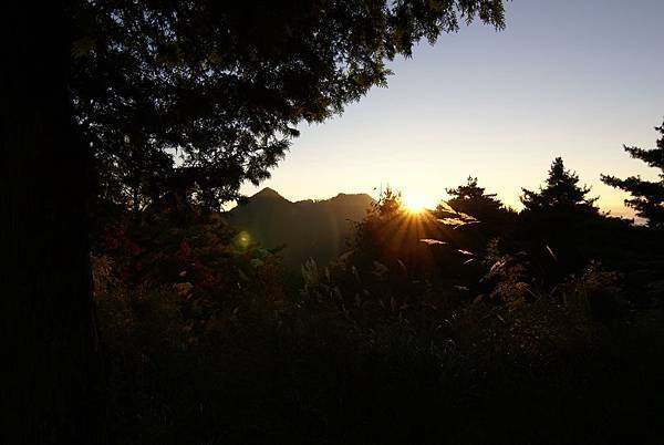 回到九九山莊~看樂山的夕陽