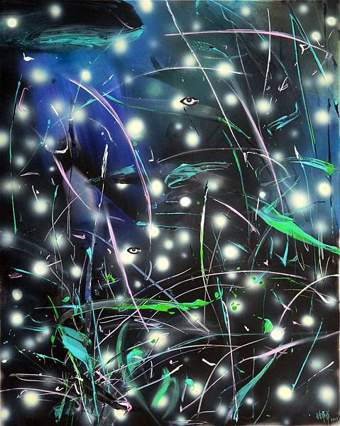 森林裡的夜精靈 A Wedding in the Dark  Woods  100x80cm 2009 mixe (1).jpg