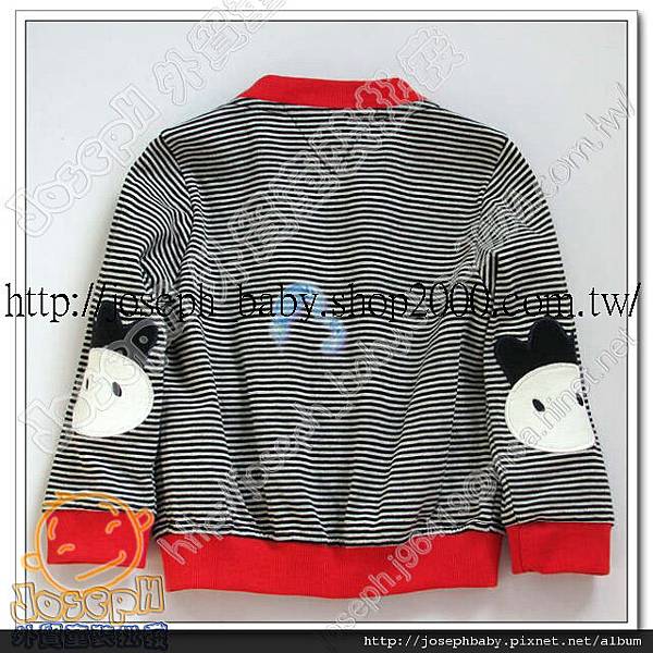 E10003029-韓單柔軟雙織貼肘條紋口袋小外套(黑色)-背面