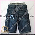 J10005259-歐單帥氣隻腰軟牛仔口袋中褲(深藍色)