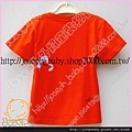 T10005387-歐單帥氣字母短袖上衣(橘色)