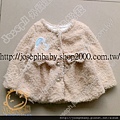 E10111040-外貿雙層絨絨蝴蝶結長袖外套(米色)拷貝