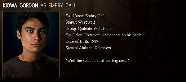 The Twilight Saga : New Moon - Embry