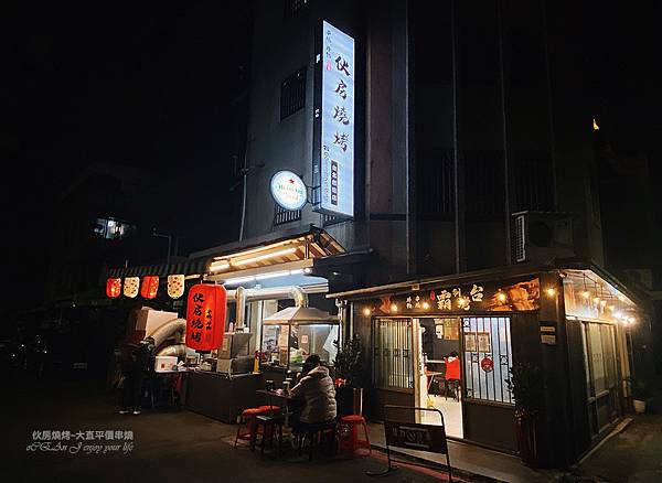 大直居酒屋串燒│伙房燒烤-屋台感十足的平價串烤店，自助式燒烤店成為大直必吃宵夜，聚會聊天好愜意，明亮燈籠深夜裡的一盞明燈-61.jpg