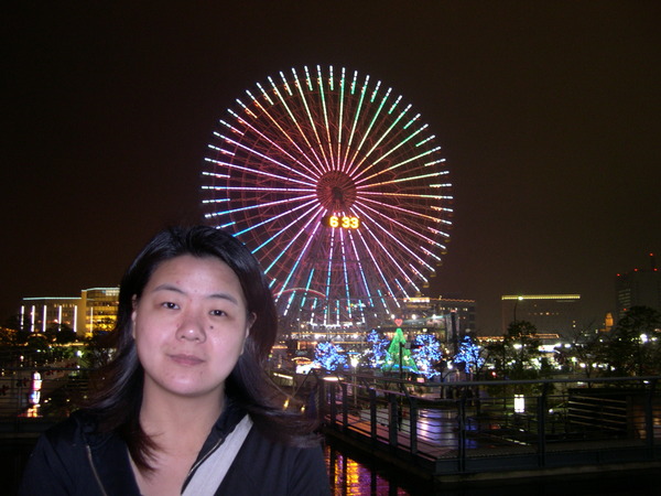 橫濱的摩天輪夜景
