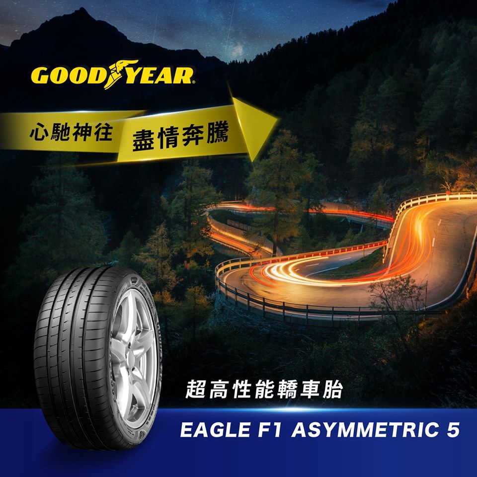 固特異Goodyear F1A5胎壁爆開紀錄