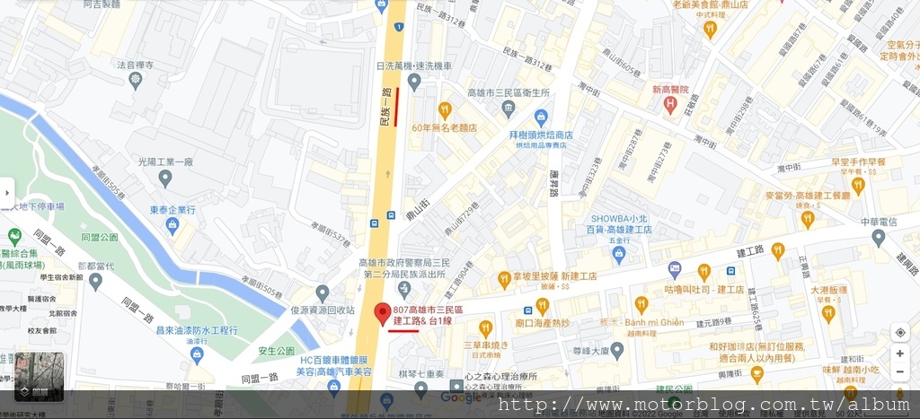 三民區民族一路/建工路(南向北)