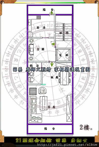 圖為~21開運命相館 苗栗詹師父★親繪2D~宅相開運佈置圖★