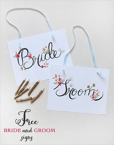 free_bride_groom_signs