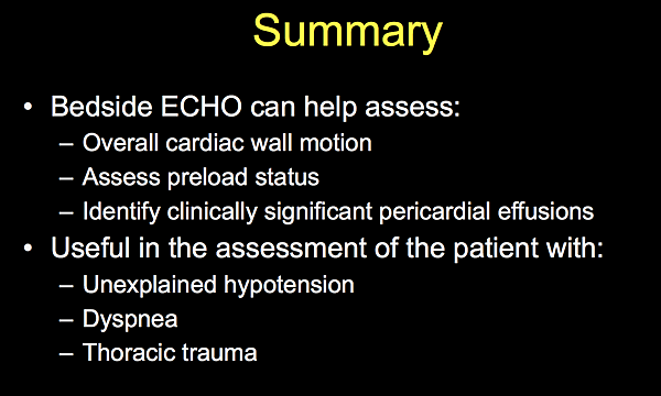 急诊重点式心脏超音波