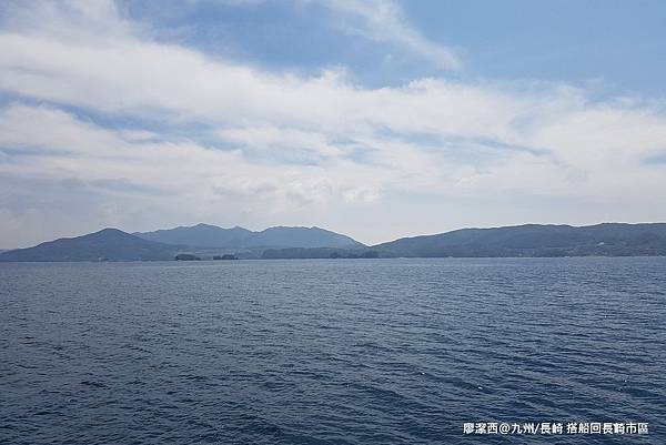 2018/07 九州/長崎 從軍艦島搭船回長崎市區的海上風景