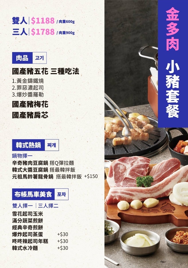 王品全新韓式燒肉品牌，金咕韓式原塊烤肉插旗西門町！主打豬五花