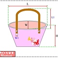 布包尺寸標示圖