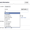 臉書性別欄位