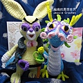 crochet-rabbit-  bunny-dragon-chinese dragon-毛線-編織-毛線娃娃-兔子-兔寶寶-中國龍-小龍女-結婚禮物-1.JPG