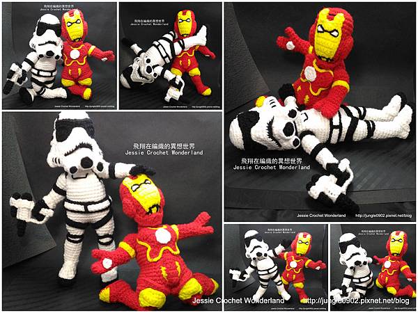 crochet Iron man@Avengers - Captain America-Thor - crochet Iron man free pattern -毛線-編織-毛線娃娃-鋼鐵人 -復仇者聯盟-美國隊長-雷神索爾4.jpg