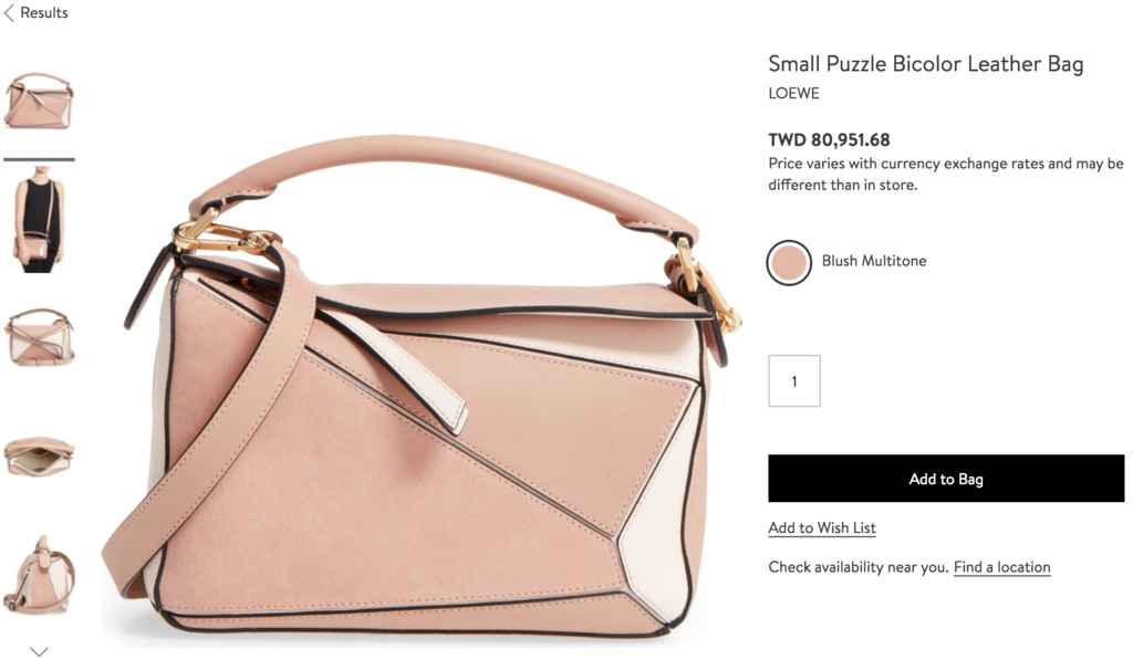 Loewe puzzle bag blush deals multitone