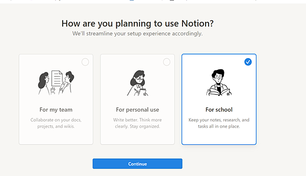 註冊教育版的notion