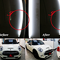 Mini Cooper S (左後門酒窩修復) Ju司tin 鈑金微整形