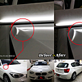 BMW 112i (汽車前蓋-凹痕修復)