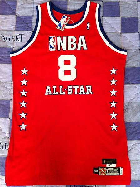 Kobe Bryant 03 All Star Game Pro Cut/Game Issue Jersey 50+4